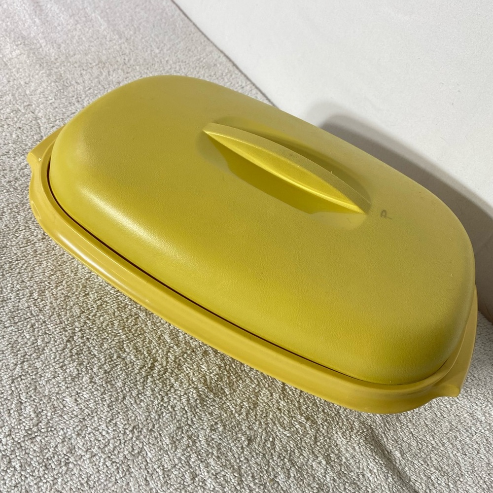Vintage Tupperware Harvest Gold Microwave Steamer Rice & Vegetable Steamer